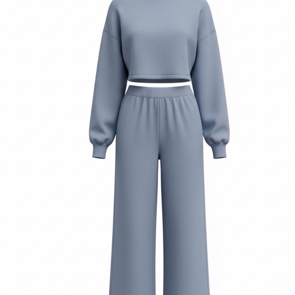 ALO Yoga winter frost Serenity  Knit wide leg sweat pants XS - Picture 12 of 12